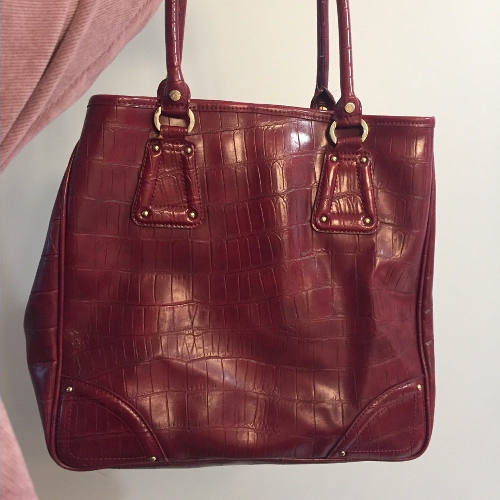 Red “croc” Liz Claiborne bag